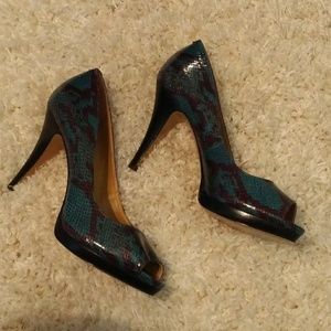 Nine West peep toe heels